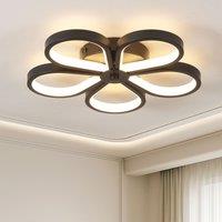 Garwarm Acrylic LED Flush Mount Ceiling Light in Black