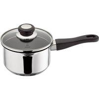 Judge Vista, 16cm Draining Saucepan, 1.5L, Non-Stick in Metallic Silver