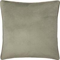 Furn Meridian Velvet Piped Cushion in Light Green | Size: 55 cm x 55 cm