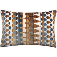 Furn Metro Abstract Velvet Rectangular Cushion in Orange | Size: 40 cm x 60 cm