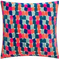 Furn Metro Blocks Velvet Jacquard Square Cushion | Size: 45 cm x 45 cm