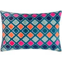 Furn Metro Diamond Velvet Rectangular Cushion | Size: 40 cm x 60 cm