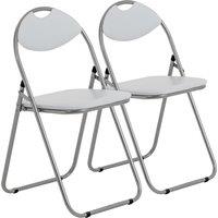 Harbour Housewares Padded Folding Chairs Pack of 2 in White