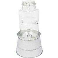 Rink Drink Glass Drinks Dispenser with Tap & Bucket Stand - 6.5L in Silver