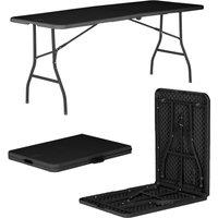 Harbour Housewares Folding Camping Picnic Table - 180cm (6ft) - Black