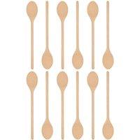 Argon Tableware Wooden Cooking Spoons - 35cm - Pack of 12 in Brown
