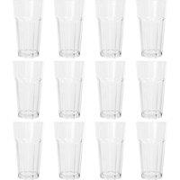 Argon Tableware Reusable Plastic Highball Glasses - 580ml - Pack of 12 in Clear