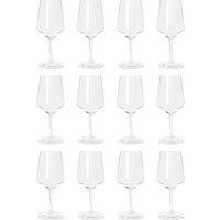 Argon Tableware Reusable Plastic Wine Glasses - 500ml - Pack of 12 in Clear