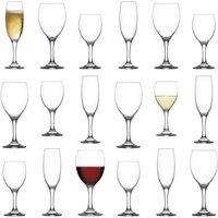 LAV 18pc Empire Wine Glasses & Champagne Flutes Set in Clear
