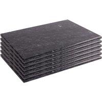 Argon Tableware Marble Rectangle Placemats 30cm x 20cm Black Pack of 6 | Size: 30 cm x 20 cm