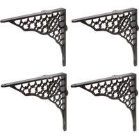 Hammer and Tongs Honeycomb Iron Shelf Bracket - D205mm - Pack of 4 in Black | Size: 1000mm x 1000mm