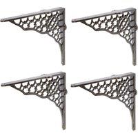 Hammer and Tongs Honeycomb Iron Shelf Bracket - D205mm - Pack of 4 in Grey | Size: 1000mm x 1000mm