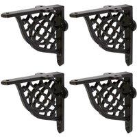 Hammer and Tongs Honeycomb Iron Shelf Bracket - D100mm - Pack of 4 in Black | Size: 1000mm x 1000mm