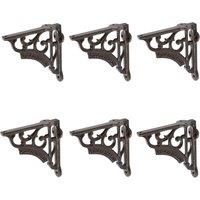 Hammer and Tongs Ornate Iron Shelf Bracket - D120mm - Pack of 6 in Black | Size: 1000mm x 1000mm