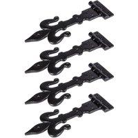 Hammer and Tongs Fleur De Lis T-Hinge - W310mm - Black - Pack of 4 | Size: 10000mm x 520mm