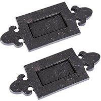 Hammer and Tongs Fleur De Lis Letter Plate - W270mm x H105mm - Black - Pack of 2 | Size: 10000mm x 520mm
