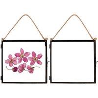 Nicola Spring 5x Hanging Metal Photo Frames - 8 x 8 - Picture Frame Wall Mounted Frame with Rope in Black