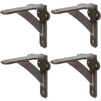 Hammer and Tongs Iron Shelf Bracket - D100mm - Pack of 4 in Grey | Size: 1000mm x 1000mm