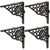 Hammer and Tongs Honeycomb Iron Shelf Bracket - D155mm - Pack of 4 in Black | Size: 1000mm x 1000mm