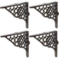 Hammer and Tongs Honeycomb Iron Shelf Bracket - D155mm - Pack of 4 in Grey | Size: 1000mm x 1000mm