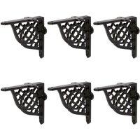 Hammer and Tongs Honeycomb Iron Shelf Bracket - D100mm - Pack of 6 in Black | Size: 1000mm x 1000mm