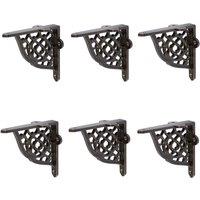 Hammer and Tongs Honeycomb Iron Shelf Bracket - D100mm - Pack of 6 in Grey | Size: 1000mm x 1000mm