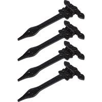 Hammer and Tongs Ornate T-Hinge - W230mm - Black - Pack of 4 | Size: 10000mm x 520mm