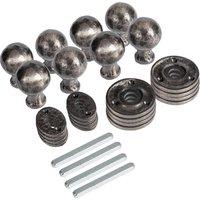 Hammer and Tongs Round Rim & Mortice Door Knob - W60mm - Pack of 4 in Grey | Size: 10000mm x 520mm