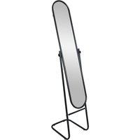 Harbour Housewares Round Full-Length Mirror - Freestanding Mirror for Bedrooms & Hallways in Black