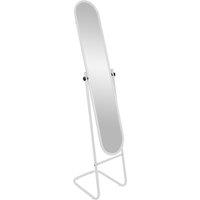 Harbour Housewares Round Full-Length Mirror - Freestanding Mirror for Bedrooms & Hallways in White