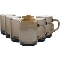 Duralex Versailles Glass Coffee Mugs - 260ml Cups - Pack of 12 in Black