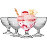 Duralex Gigogne Glass Ice Cream Bowls - 250ml Stem Dishes for Dessert, Sundae - Pack of 12 in Clear