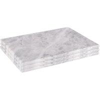 Argon Tableware Marble Serving Boards - 30 x 20cm - Set of 3 White Serving Platters | Size: 30 x 20 cm