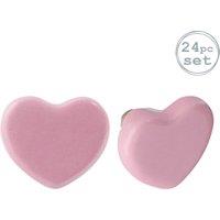 Nicola Spring Ceramic Cabinet Knobs Heart - Pack of 24 in Pink | Size: 1000mm x 500mm