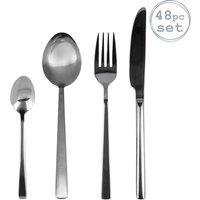 Argon Tableware 48 Piece Tondo 18/0 Stainless Steel Cutlery Set - Silver