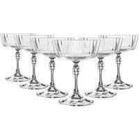 Bormioli Rocco America '20s Champagne Cocktail Saucers - 275ml - Clear - Pack of 6