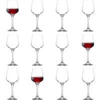 LAV Lal Red Wine Glasses - 400ml - Clear - Pack of 12