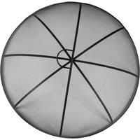 Harbour Housewares 72.5cm Fire Pit Spark Guard Round Steel Mesh Safety Dome with Handle in Black
