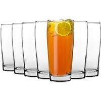 LAV Bardi Willi Becher Beer Glasses - 370ml - Clear - Pack of 24