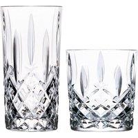RCR Crystal Orchestra Cut Glass Whiskey Tumblers & Highball Glasses 340ml, 396ml 12pc Set in Clear