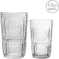 Bormioli Rocco Romantic Glassware 12 Piece Set in Clear