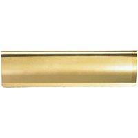 Loops Interior Letterbox Plate Tidy Cover Flap 300 x 95mm Polished Brass in Metallics