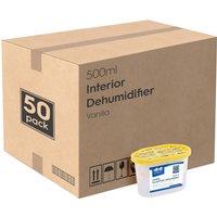 Harbour Housewares 50x Interior Dehumidifiers - 500ml - Vanilla - Home Moisture Absorber Trap in Yellow