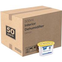 Harbour Housewares 50x Interior Dehumidifiers - 500ml - Lemon - Home Moisture Absorber Trap in Yellow