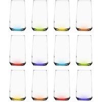 LAV Lal Highball Glasses - 480ml - Coloured Base - Pack of 12