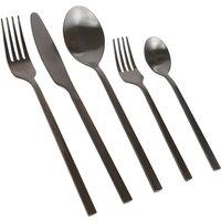 Argon Tableware 60pc Stainless Steel Cutlery Set in Black