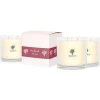 Nicola Spring 3x 400g Soy Wax Scented Candles - Mulled Wine Aromatherapy Jar Candle in Clear