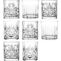 RCR Crystal 8 Piece Mixology Whisky Glasses Set - 340ml - Pack of 2 in Clear