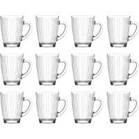 LAV Hestia Glass Mugs - 400ml - Pack of 12 in Clear