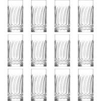 LAV Wave Highball Glasses - 390ml - Pack of 12 in Clear